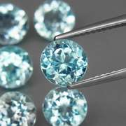 Superb quality 10.29ct 6 pc Swiss blue Topaz set