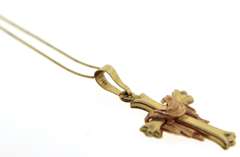 Italian 14K YellowGold Cross Necklace