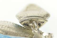 Sterling Silver Melesio Villarreal Taxco Enamel Ornate Snake Earrings