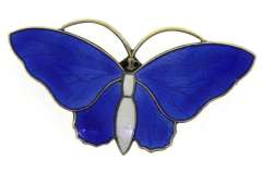 Vintage Norway Sterling Silver Butterfly PIn