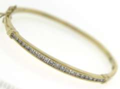 Favorite Diamond Channel Set Yellow Gold Bangle