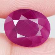 Heavy 6.20ct UNHEATED violet red Ruby