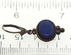 Sterling Silver Lapis Drop Earrings