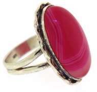 Sterling Silver Pink Gemstone Ring