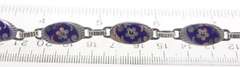 Sterling Silver Blue Enamel Bracelet