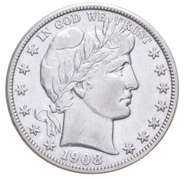 1908-S Barber Half Dollar