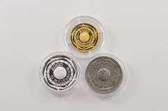 (3) 2000 Italy Millennium Medal Set Silver, Titanium, Gold W/ Diamonds