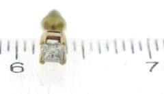 Elegant 14kt YG Princess Cut Diamond Stud Earrings