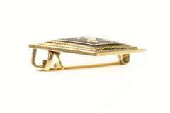 14K Yellow Gold Psi Upsilon Enamel Diamond Fraternity Lapel Pin/Brooch