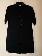 Navy Utility Drawstring Dress