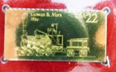 4 Locomotive 1987 1st Day Issues/22KT Gold Stamps