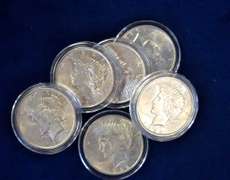 Estate Lot Of 6 Peace Dollars AU/BU