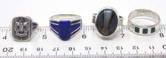 Lot of 4 Sterling Silver Rings