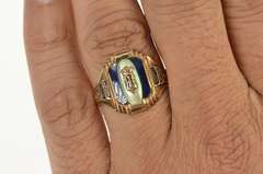 10K Yellow Gold 1943 Iberia High School Ornate Class Ring