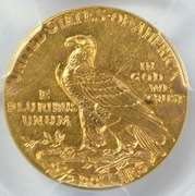 Near Mint 1927 US $2.50 Indian Gold Piece. PCGS AU55