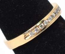 Glittering Diamond Band in 14KT Yellow Gold