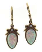 Sterling Silver Opal Color Stone Earrings