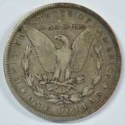 Nice Scarce 1890-CC Morgan Silver Dollar. Upper end