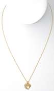 Classy Baguette Diamond Heart Necklace in 14KT Yellow Gold