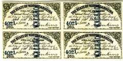 Sheet Of (4) Crisp 1890's $30 North Carolina Bonds!