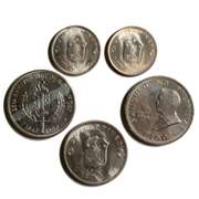5 BU Philippine Coins 1947- 1970