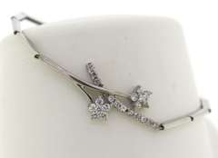 18K White Gold Bracelet With Flower Details