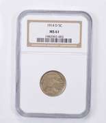 MS61 1914-D Indian Head Buffalo Nickel - Graded NGC