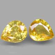 Vivid! .95ct pair of golden Songean Sapphires