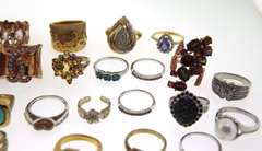 Big Group Lot of Sterling Silver Rings