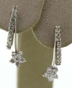 18K White Gold Huggie Hoop