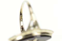 14K White Gold Art Deco Order of the Eastern Star Marquise Ring