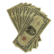 10 Clean 1963 $5 Red Seal US Notes