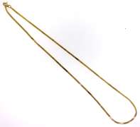 Vintage 14K Yellow Gold Flat Snake Chain