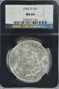 Super 1902-O Morgan Silver Dollar in old NGC MS64