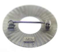 Sterling Silver Beau Sterling Signed Round circle Pin Brooch