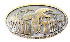 Vintage Wild Turkey 100 Proof Belt Buckle