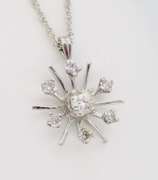 Starburst Diamond Pendant Necklace