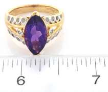 Regal Amethyst & Topaz Ring in Vermeil