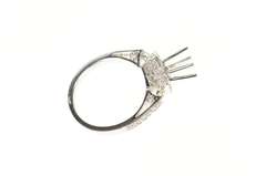 18K White Gold 5.0mm 0.31 Ctw Semi Mount Engagement Setting Ring