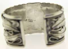 Sterling Silver Old Pawn Navajo Turquoise Cuff Bracelet