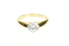 14K Yellow Gold Classic Round Solitaire Travel Engagement Ring