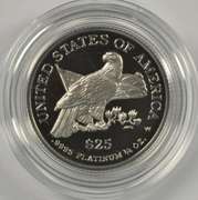 Gem Ultra Cameo PRF 2003-W $25 Platinum Eagle. Box/COA