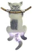 Vintage Mexico Sterling Silver Cat Pin Brooch