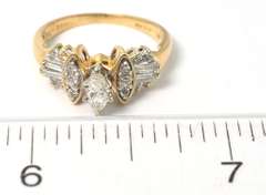 Sparkly 0.64CTW Diamond Ring in 14KT Yellow Gold