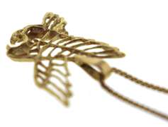 14K Yellow Gold Landing Eagle Necklace