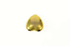 10K Yellow Gold Victorian Seed Pearl Garnet Heart Slide Charm/Pendant
