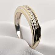 Pretty White Gold Channel Set Diamond Band