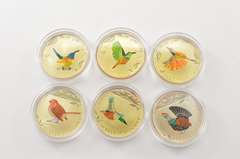 (3) 2010 Togo 1000 Francs & (3) 2012 Andorra 5 Dinars 6 Coin Set Box