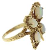 Fabulous Yellow Gold Opal Butterfly Ring