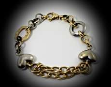 High-Fashion 18K Two-Tone Gold Bracelet